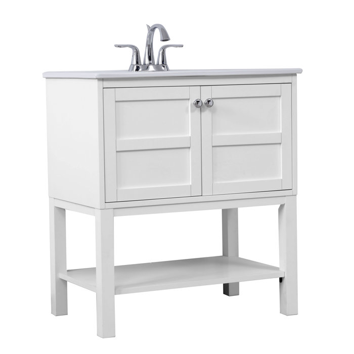 Lark Manor Hinckley 30.13'' Freestanding Single Bathroom Vanity with